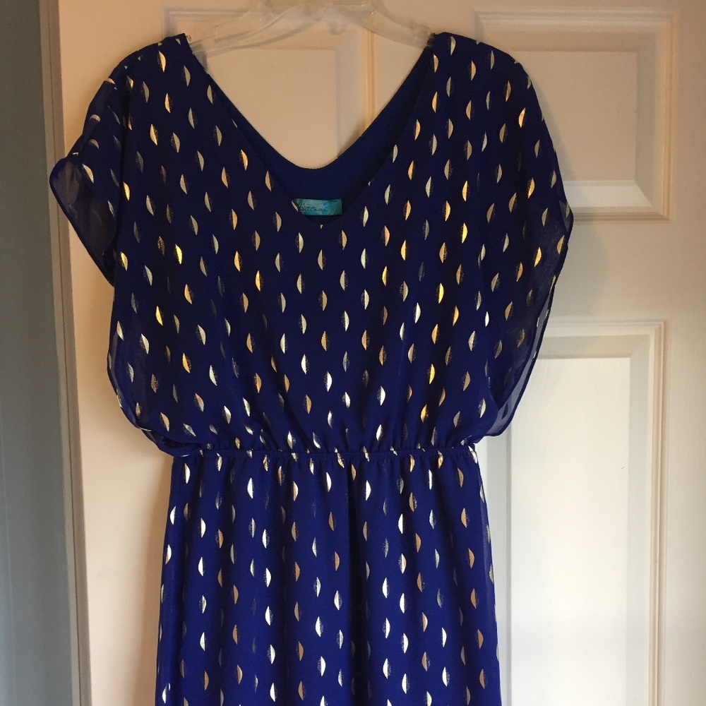 Blue and Silver Cocktail dress